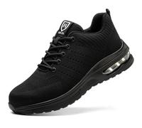 WOWEI Zapatos de Seguridad Hombre Mujer Zapatillas de Trabajo Seguridad Ligeros Comodo Calzado de Seguridad con Punta de Acero Calzado de Trabajo Transpirables Antideslizante (Zapatos-1, 37EU)