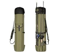 Wowelife Fishing Rod Carrier Bag, Fishing Reel Organizer Pole Storage Bag Upgraded for Fishing and Traveling, A Gift for Men, Father and Friends(Green)