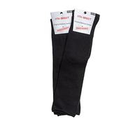 Wowerat 2 pares de calcetines para diabéticos hasta la rodilla, extraanchos, para diabetes, Negro , 35-38