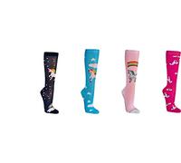 Wowerat Calcetines unisex para niños hasta la rodilla, diseño de animales, Unicornio, paquete de 3 unidades surtidas, 27-30