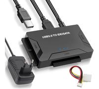 Wowfast Adaptador de disco duro USB 3.0 a IDE/SATA, adaptador de disco duro USB de 5 Gbps para disco duro SATA de 2,5 pulgadas y 3,5 pulgadas SATA HDD e IDE HDD, compatible con Windows/Linusx/Vista/XP