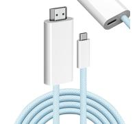 Wowfast Switch TV Adapter USB C a HDMI Cable 100W PD Carga Rápida 4K @60Hz Compatible con iPhone 16 15 Pro Mac Mini iPad Pro Air Galaxy S25 S24, Switch, Steam Deck(2M)