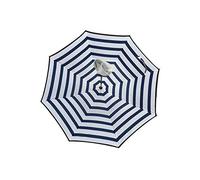 WOWGADGET Paraguas invertido con mango en C - azul/blanco - Sombrilla de doble capa. A prueba de viento - Resistente al viento y a los rayos UV- Protege de la lluvia, la tormenta y el sol.