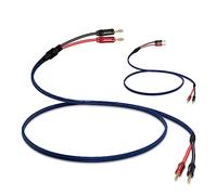 WOWLED 2 cables para altavoces bi-wire con conectores banana chapados en oro, 13 AWG HiFi OFC Audio Terminal para sistema de sonido de cine en casa, amplificadores, subwoofers, audiófilos (1,5 m/4,9