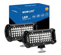 WOWLED 2pcs Focos LED Tractor, 7" 14400LM Faros Trabajo LED 12V-32V 6000K Impermeable Off Road LED Lights Car Light Bar LED Offroad Driving Lights Lámpara de trabajo para campamento camiones 12V 24V