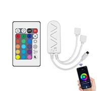 WOWLED Controlador WiFi inteligente inalámbrico para luces LED RGB 5050 3528, compatible con Alexa, Magic Home, adecuado para sistema Android e iOS Control de aplicación de teléfono móvil 5-24V