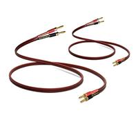 WOWLED HIFI OFC Banana Plug Speaker Wire Cable, 2PCS 1.5m High End Pure Copper Gold Plated Banana Plug Macho a Macho 600 Strands Speaker Cable HIFI Home Theater Audio