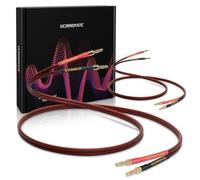 WOWLED HIFI OFC - Cable de altavoz con conector banana, 2 unidades, cobre puro de alta gama, 1,5 m, conectores macho a macho a macho 600, sistema HIFI de 4,9 pies