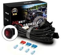 WOWLED Kit de relé de arnés de cableado de barra de luz LED + interruptor de 12 V kit de cableado de coche para luz antiniebla, luz todoterreno, 4x4, ATV, camión, barco, SUV, UTV