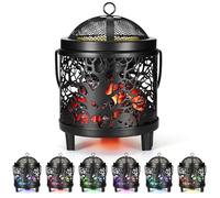 Wowlela Lámpara de aromaterapia metálica con diseño de calavera redonda, efecto de carbón simulado, quemador de cera para hogar, oficina o dormitorio, regalo