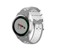 Wownadu Correa Quick Release 18mm Compatible para Garmin Vivoactive 4S, Vivomove 3S, Venu 3S/2S, Forerunner 255S/265S, Pulsera Recambio Silicona para Huawei GT 4/5 41MM Gris Blanco