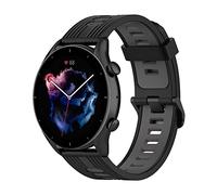 Wownadu Correa Quick Release 20mm Compatible para Garmin Vivoactive 5/3, Venu, Venu 2 Plus/Sq/Sq 2 Pulsera Mujer Hombre para Garmin Vivomove 3/Trend/Sport/Style Negro Gris