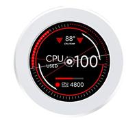 WOWNOVA Monitor de temperatura de computadora AIO de 2.1 pulgadas - Pantalla LCD de enfriador de CPU - Kit de actualización para sistemas de refrigeración por agua - Panel de sensor de PC - Funda ARGB