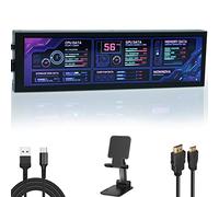 WOWNOVA Panel de sensor de temperatura de hardware de computadora de 8.8 pulgadas, monitor AIDA64, pantalla LCD HD para accesorios de carcasa de PC, monitor secundario de juegos, compatible con