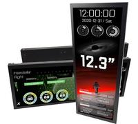 WOWNOVA Pantalla universal de 12.3 pulgadas para PC Build, pantalla de temperatura de PC, mini monitor, pantalla LCD interior de carcasa de PC con pantalla, accesorios de caja de computadora, mini