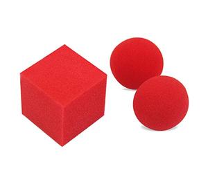 WOWOWO 1Block 2 Bolas de Esponja Accesorios mágicos Cerca de la Calle Trucos de Magia de ilusión clásica