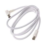 WOWOWO 9.5mm Blanco 90 Grados Macho a F Tipo Cable de Antena de satélite de TV coaxial Macho
