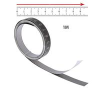 WOWOWO Cinta métrica autoadhesiva Negra el 1/2 / 3M con la Parte Posterior Adhesiva de medición de la Mesa de Respaldo
