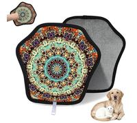 WowPrint Abstract Art Mandala - Guante de depilación de mascotas para gatos, perros, mandalas, reutilizables, electrostáticos, herramienta de cepillo para sofá, ropa, alfombra, muebles, asiento de