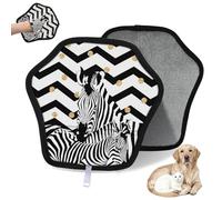WowPrint Animal Art - Guante de depilación de mascotas con estampado de cebra, reutilizable, electrostático, herramienta de cepillo para sofá, ropa, alfombra, muebles, asiento de coche, 1 paquete