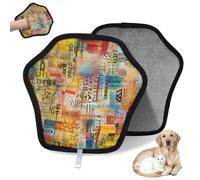 WowPrint Art Colorido Graffiti Guante de depilación de mascotas para gatos y perros, reutilizables, electrostáticos, herramienta de cepillo para sofá, ropa, alfombra, muebles, asiento de coche, 2