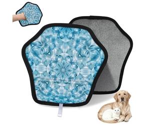 WowPrint Art Mandalas - Guante de depilación de mascotas para gatos y perros, reutilizables, electrostáticos, herramienta de cepillo para sofá, ropa, alfombra, muebles, asiento de coche, 2 unidades