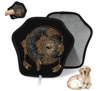 WowPrint Boho Magic Moon Sun - Guante de depilación de mascotas para gatos y perros, reutilizables, electrostáticos, herramienta de cepillo para sofá, ropa, alfombra, muebles, asiento de coche, 2