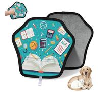 WowPrint Book Cartoon Supplies - Guante de depilación de mascotas para gatos y perros, reutilizables, electrostáticos, herramienta de cepillo para sofá, ropa, alfombra, muebles, asiento de coche, 1