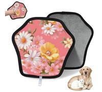WowPrint Color Daisy - Guante de depilación de mascotas para gatos y perros, reutilizables, electrostáticos, herramienta de cepillo para sofá, ropa, alfombra, muebles, asiento de coche, 2 unidades