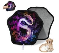 WowPrint Color Dragon - Guante de depilación de mascotas para gatos y perros, reutilizables, electrostáticos, herramienta de cepillo para sofá, ropa, alfombra, muebles, asiento de coche, 2 unidades