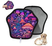 WowPrint Colorful Art Magic Forest - Guante de eliminación de pelo de mascotas para gatos y perros, reutilizables, electrostáticos, herramienta de cepillo para sofá, ropa, alfombra, muebles, asiento