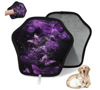 WowPrint Colorido arte flores mariposas mascota eliminación de pelo guante para gato perro reutilizable electrostático guantes cepillo herramienta para sofá, ropa, alfombras, muebles, asiento de coche