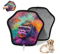 WowPrint Colorido guante de depilación de mascotas con patrón gorila para gatos y perros, reutilizables, electrostáticos, herramienta de cepillo para sofá, ropa, alfombra, muebles, asiento de coche, 1