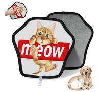 WowPrint Cute Meow - Guante de depilación para gatos, perros, gatos, reutilizables, electrostáticos, herramienta de cepillo para sofá, ropa, alfombra, muebles, asiento de coche, 1 paquete