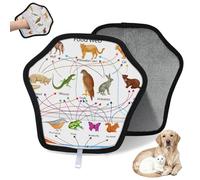 WowPrint Diagrama de red de alimentos para animales, guantes de depilación de mascotas para gatos, perros, animales, reutilizables, electrostáticos, herramienta de cepillo para sofá, ropa, alfombras