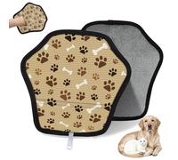 WowPrint Dog Paws - Guante de depilación de mascotas para gatos y perros, con estampado de patas lindas, reutilizables, electrostáticos, herramienta de cepillo para sofá, ropa, alfombra, muebles