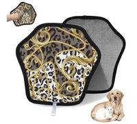 WowPrint Ethnic Art - Guante de depilación de mascotas con estampado de leopardo para gatos y perros, reutilizables, electrostáticos, herramienta de cepillo para sofá, ropa, alfombra, muebles, asiento