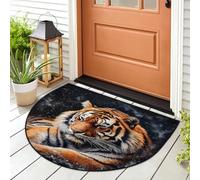WowPrint Felpudo de entrada con diseño de tigre animal, alfombra para interiores y exteriores, lavable, absorbente, antideslizante, 91,4 x 61 cm