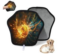 WowPrint Flames Sports - Guante de depilación de mascotas para gatos, perros, reutilizables, electrostáticos, herramienta de cepillo para sofá, ropa, alfombra, muebles, asiento de coche, 2 unidades
