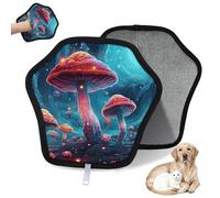 WowPrint Galaxy Magic Forest - Guante de depilación de mascotas para gatos y perros, reutilizables, electrostáticos, herramienta de cepillo para sofá, ropa, alfombra, muebles, asiento de coche, 2