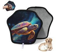 WowPrint Galaxy Turtle - Guante de depilación de mascotas para gatos y perros, reutilizables, electrostáticos, herramienta de cepillo para sofá, ropa, alfombra, muebles, asiento de coche, 1 paquete