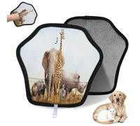 WowPrint Guante de depilación de animales africanos safari para gatos, perros, jirafas, reutilizables, electrostáticos, herramienta de cepillo para sofá, ropa, alfombras, muebles, asiento de coche, 1