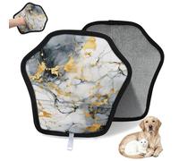 WowPrint Guante de depilación de mascotas con diseño de textura de mármol para gatos, perros, reutilizables, electrostáticos, herramienta de cepillo para sofá, ropa, alfombra, muebles, asiento de