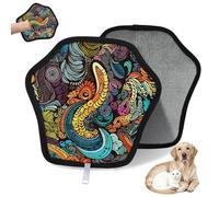 WowPrint Guante de depilación de mascotas con diseño floral de arte abstracto para gatos y perros, reutilizable, electrostático, herramienta de cepillo para sofá, ropa, alfombra, muebles, asiento de