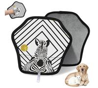 WowPrint Guante de depilación de mascotas con estampado animal de cebra para gatos y perros, reutilizables, electrostáticos, herramienta de cepillo para sofá, ropa, alfombra, muebles, asiento de coche