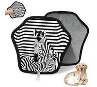 WowPrint Guante de depilación de mascotas con estampado artístico de cebra, reutilizable, electrostático, herramienta de cepillo para sofá, ropa, alfombra, muebles, asiento de coche, 1 paquete