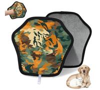 WowPrint Guante de depilación de mascotas con estampado de camuflaje de tigre para gatos, perros, reutilizables, electrostáticos, herramienta de cepillo para sofá, ropa, alfombra, muebles, asiento de