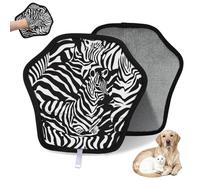 WowPrint Guante de depilación de mascotas con estampado de cebra para gatos, perros, reutilizables, electrostáticos, herramienta de cepillo para sofá, ropa, alfombra, muebles, asiento de coche, 1
