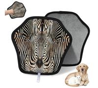 WowPrint Guante de depilación de mascotas con estampado de cebra para gatos, perros, reutilizables, electrostáticos, herramienta de cepillo para sofá, ropa, alfombra, muebles, asiento de coche, 1