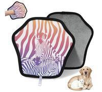 WowPrint Guante de depilación de mascotas con estampado de cebra para gatos, perros, reutilizables, electrostáticos, herramienta de cepillo para sofá, ropa, alfombra, muebles, asiento de coche